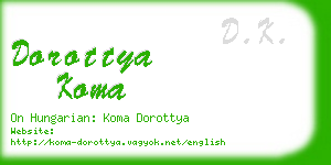 dorottya koma business card